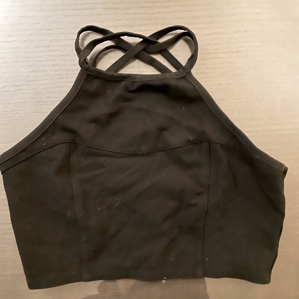 Cropped halter top